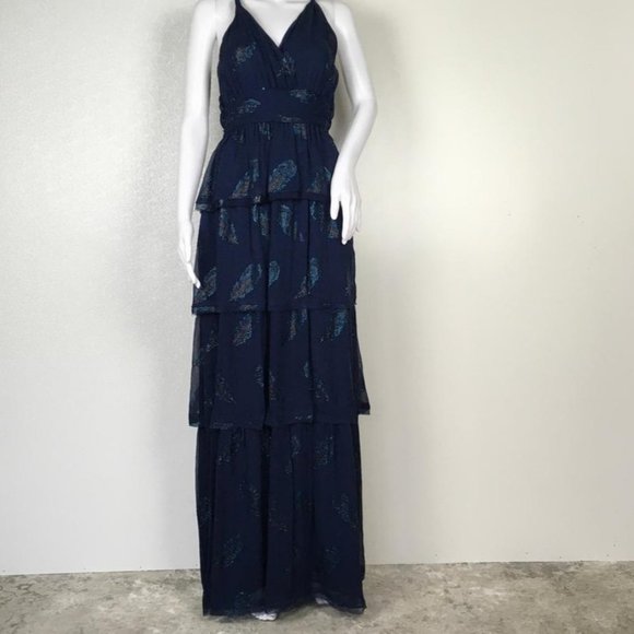 Ramy Brook Woman Toleda Leaf Maxi Print Dress V07